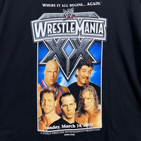 Vintage × WWE × WWF WRESTLEMANIA XX Vintage 2004 WWF Wrestling Shirt XXL | Grailed