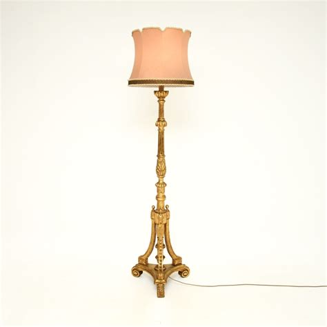 Antique Victorian Gilt Wood Floor Lamp | Marylebone Antiques