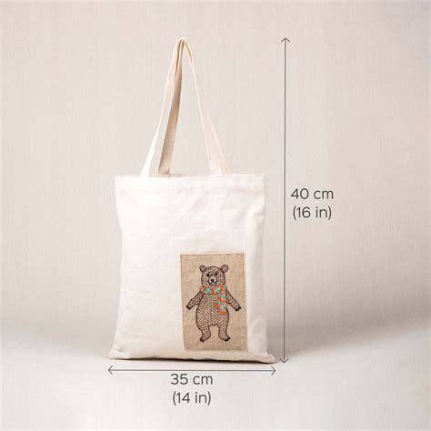 Buy Handcrafted Animal Themed Canvas Tote Bag Online On Zwende