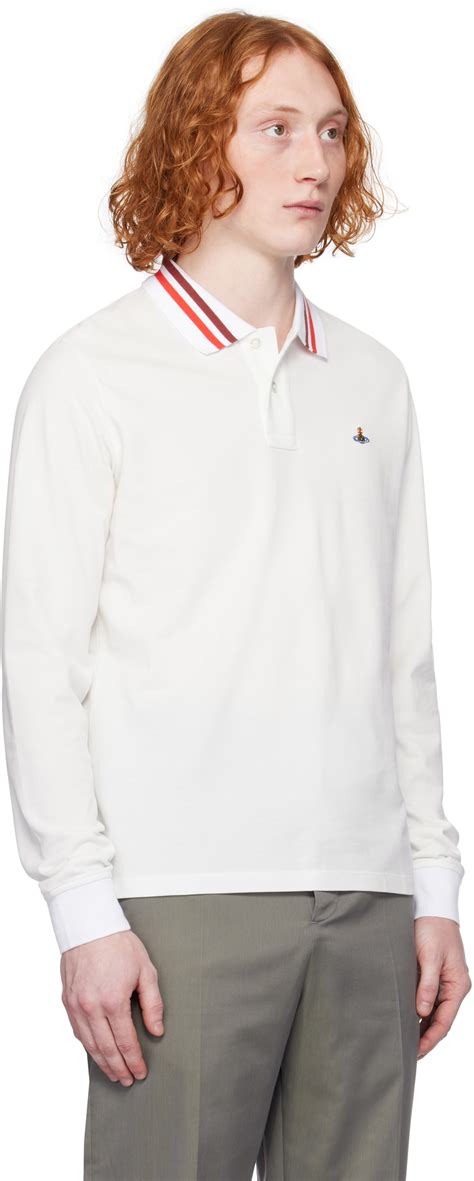 Vivienne Westwood White Long Sleeve Polo Vivienne Westwood