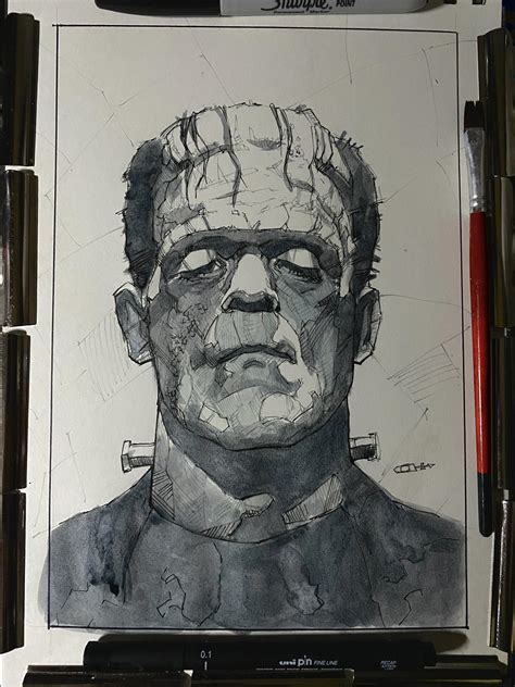 Simple Frankenstein Sketch