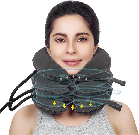 Amazon.com: Cervical Neck Traction Device & Inflatable Neck Stretcher ...