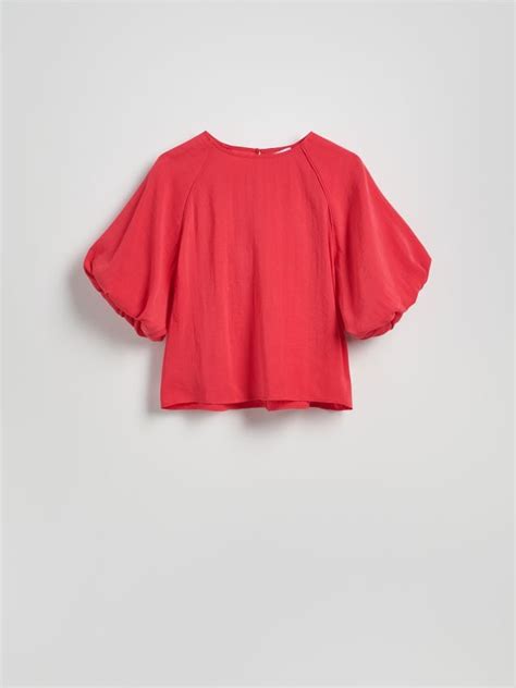 Bluză din modal Culoare roșu - RESERVED - 574FB-33X