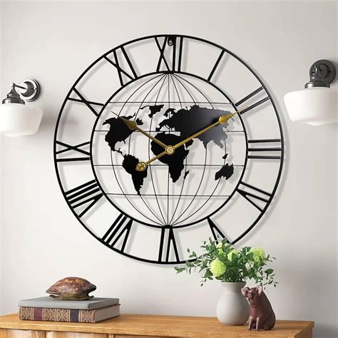 Cartvilla Morden Metal Analog Wall Clock for Living Room, Bedroom ...