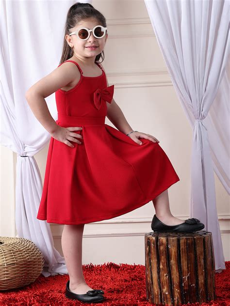 Girls Red Bow Front Top with Skirt Co-ord Set – NEUDIS Store