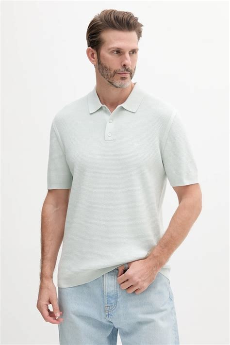 Calvin Klein polo męski kolor zielony gładki K10K114465 | Answear.com