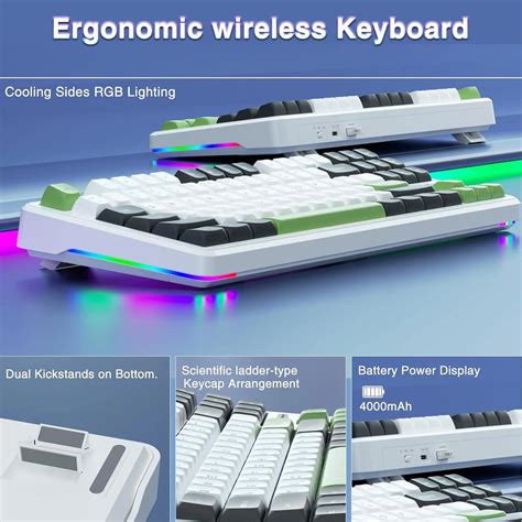 AULA F87 Wireless Trio Mode Mechanical Gaming Keyboard (F87GW ...