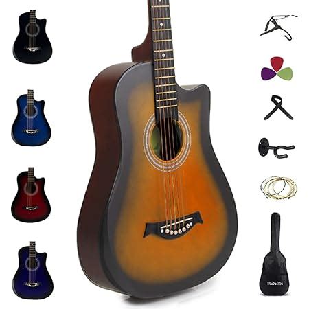 Intern INT-38C Acoustic Guitar Kit (Sunburst) with Carry bag, Picks ...