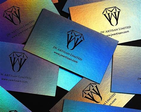 Holographic Foil Business Cards 的图像结果
