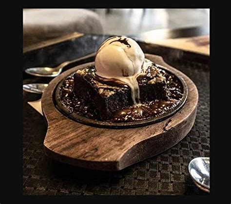 EMM SONS Brownie Sizzler Plate/Tray/Wooden Serving Trays/Serving ...