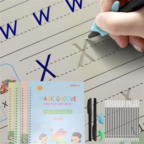 Amazon.com: 28 in 1 Magice Practice Copybook Kids Grooved Handwriting Book Groovd Hand Writing ...