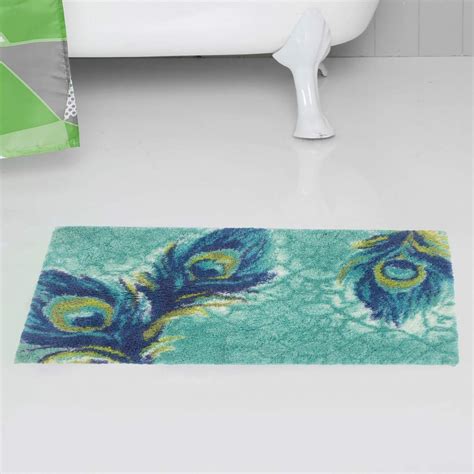 Buy Home Centre Hudson Peacock Bath Mat - Blue Online at Low Prices in ...