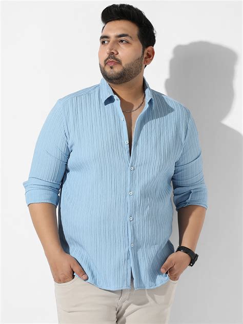 Men Plus Size Textured Shirts in XXXL, XXXXL to 6XL [Up to 55% Off]