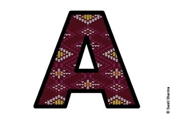Knitted Ugly Sweater, Winter Bulletin Board Letters, Alphabet Poster ...