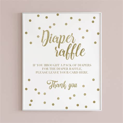 Free Printable Diaper Raffle Sign - Printable Templates Free