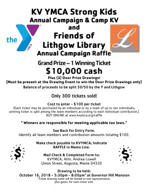 Raffle Entry Form Template | pdfFiller