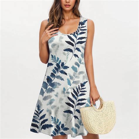 Lorytime Casual Dresses for Women Knee Length White Summer with Pocket ...