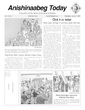 Anishinaabeg Today - Fill Online, Printable, Fillable, Blank | pdfFiller