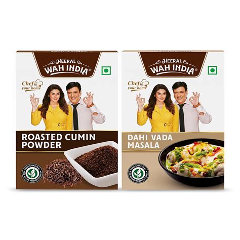 Heeral Wah India Roasted Cumin Powder, Dahi Vada Masala | Spices Combo ...