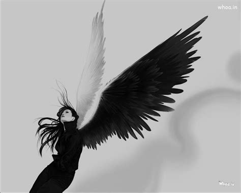 Women With Wings Dark Background Wallpaper