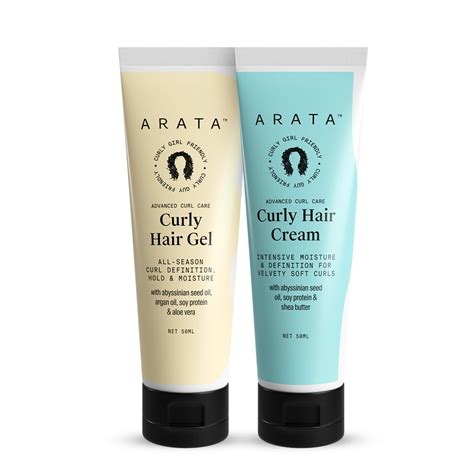 Buy Arata Curl Styling Combo (Mini) - Curl Cream (50ml) + Gel (50ml ...