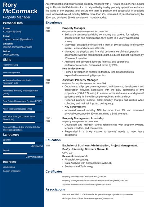 Property Manager Resume Sample & Templates for 2026