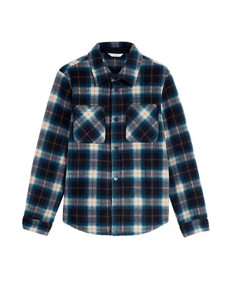 Buy Fleece Check Overshirt (6-16 Yrs) at Marks & Spencer