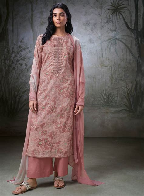 Ganga Pure Cotton Unstitched Suit Fabric Material for Women – Stilento
