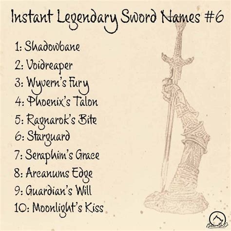 Instant Legendary Sword Names : r/BeaDnD