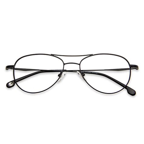 Buy Blue Block Phone & Computer Glasses: Black Full Rim Aviator John ...