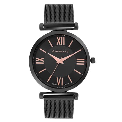 Buy Giordano Women Black Round Dial Analog Stylish Watch Online