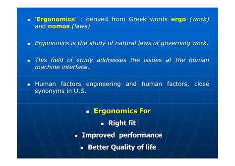 Ergonomics and Human Factors Fundamentals: An introduction | PDF