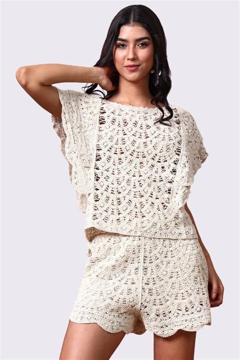 AXTZH One-Piece Crochet Top Beachwear – Comfortable, Playful, and Perf