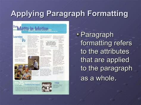 Paragraph Formatting 的图像结果
