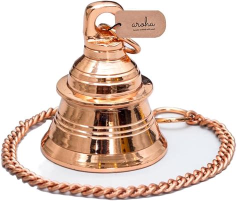 GoldGiftIdeas Brass Small Nakshi Hanging Bell with Chain, Home Decor ...