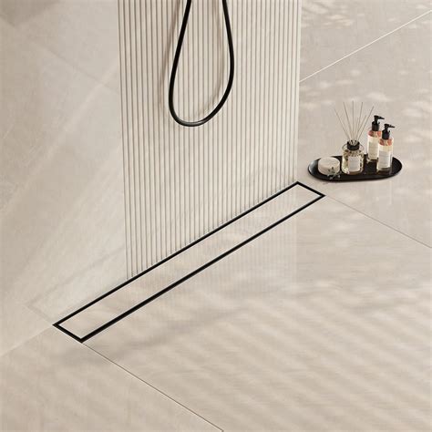 Neodrain 30 in Matte Black Linear Shower Drain with 2-in-1 Flat & Tile ...