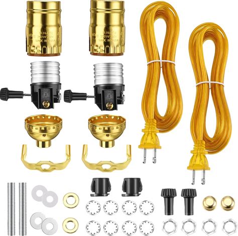 Zonon 2 Packs Floor Lamp Repair Kit, Lamp Parts Rewire with 12 Foot ...