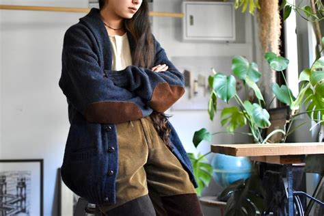 80's- -old- "wool shawl collar knit cardigan" "eddie bauer" "navy ...
