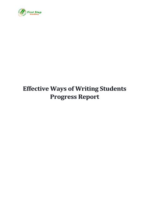 Image result for Progress Report Writing