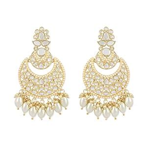 Buy I Jewels 18K Gold Plated Traditional Handcrafted Pearl Kundan ...
