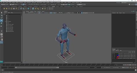 3D Autonomous Humanoid Robot Rigged for Maya | 3D Molier International