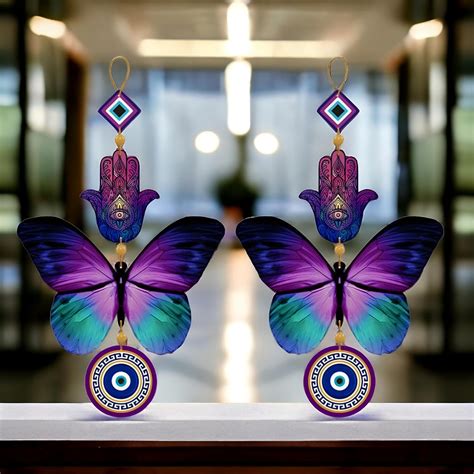 Buy Saudeep India Butterfly Evil Eye Wall Hanging for Home Decor ...