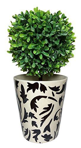 Sforzi™ SFP-206 Ceramic White with Black Flower Design Indoor and ...