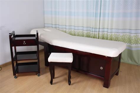 A新款美容床按摩床天丝棉床罩洗头床用四件套床品套件-阿里巴巴