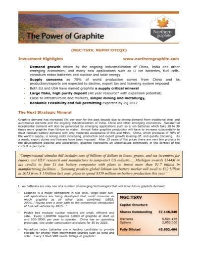 Graphite Fact Sheet Examples 的图像结果