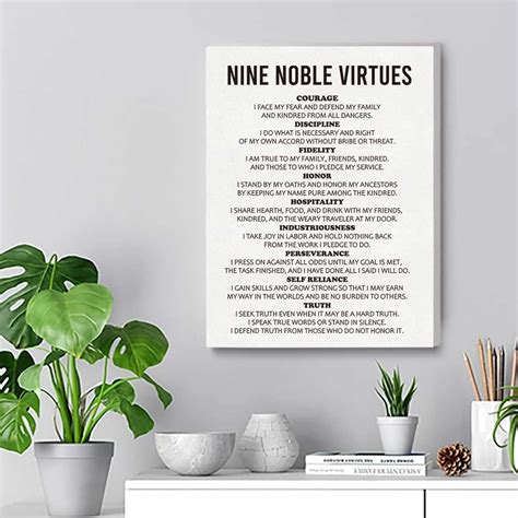 Inspirational Quotes Wall Art Nine Noble Virtues, India | Ubuy