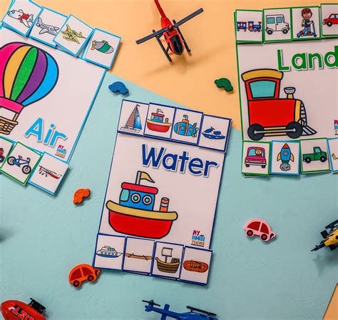 Buy My House Teacher Transport Flash Cards for Kids, Transport Charts ...