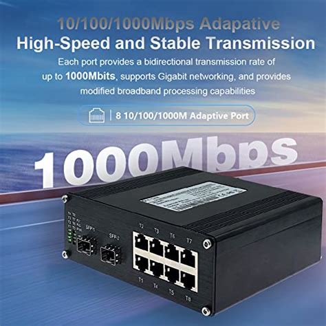 Industrial 8-Port Gigabit Ethernet Switch DIN Rail/Wall-Mount | Shop ...
