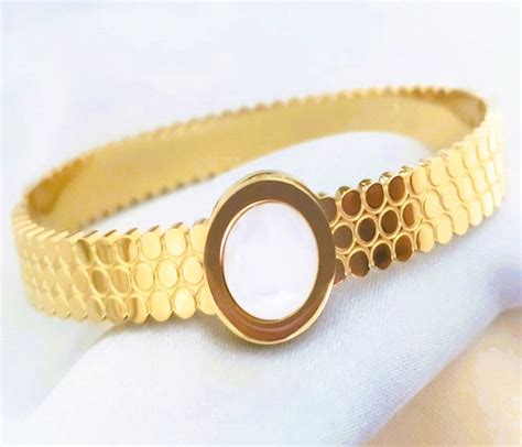 Stainless Steel 18K Gold Plated Bangle Bracelet – ZEVAR MODE
