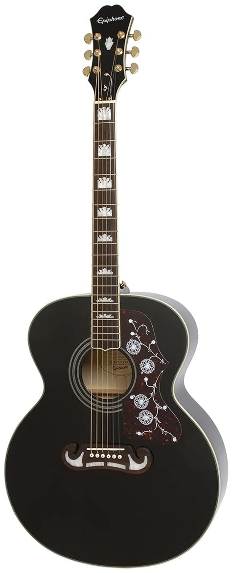 Epiphone EJ-200CE Acoustic-Electric Guitar, Shadow Preamp, Black ...